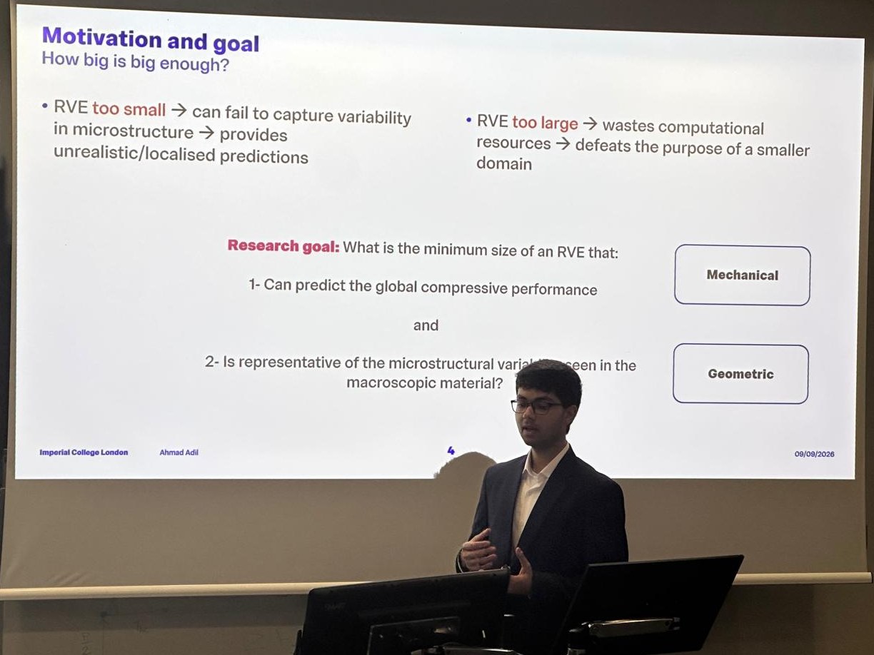 Presenting my MSc thesis research at Imperial College London